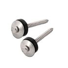 Edelstahlschrauben 6,5mm mit Pilzdichtung für Holz | Wilkes-Packung (100Stk.)