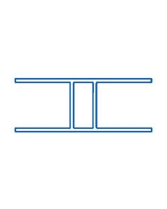 Aluminium H-Profil | 6010mm | für Stegplatten 16mm