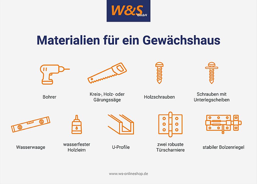 Material für ein Gewächshaus